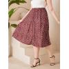 imageSOLY HUX Womens Plus Size Vintage High Waist A Line Flared Midi Skirt Floral Print Casual Long SkirtsRed Floral