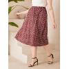 imageSOLY HUX Womens Plus Size Vintage High Waist A Line Flared Midi Skirt Floral Print Casual Long SkirtsRed Floral