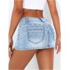 imageSOLY HUX Womens Summer Denim Skirt Casual Going Out Bodycon Mini Jean Skirts with PocketsLight Wash