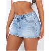 imageSOLY HUX Womens Summer Denim Skirt Casual Going Out Bodycon Mini Jean Skirts with PocketsLight Wash