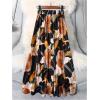 imageSOLY HUX Womens Summer Floral Print Skirt Elastic High Waist Flowy Long SkirtsBlack Floral