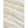 imageSOLY HUX Womens Summer Ruffle Flowy Skirts Elastic Waist Maxi Skirt A Line Beach Long SkirtsPure Beige