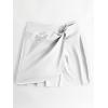 imageSOLY HUX Womens Swim Skirt Twist Front High Waisted Bikini Bottoms Beachwear SwimsuitSolid White