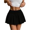 imageSOLY HUX Womens High Waisted Pleated Mini Skirt A Line Flowy Skirts Skater Tennis SkirtsPlain Black