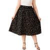 imageSOLY HUX Womens Plus Size Vintage High Waist A Line Flared Midi Skirt Floral Print Casual Long SkirtsBlack Floral