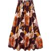imageSOLY HUX Womens Summer Floral Print Skirt Elastic High Waist Flowy Long SkirtsBurgundy Floral
