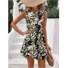 imageSOLY HUX Womens Boho Knot Back Sleeveless Swing Shift Dress Flounce Ruffle Hem Summer DressesBlack Printed