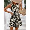 imageSOLY HUX Womens Boho Knot Back Sleeveless Swing Shift Dress Flounce Ruffle Hem Summer DressesBlack Printed