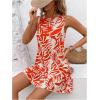imageSOLY HUX Womens Boho Knot Back Sleeveless Swing Shift Dress Flounce Ruffle Hem Summer DressesOrange and White