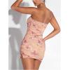 imageSOLY HUX Womens Floral Tube Dress Summer Strapless Bodycon Mini Dress Party ClubwearApricot Floral
