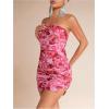 imageSOLY HUX Womens Floral Tube Dress Summer Strapless Bodycon Mini Dress Party ClubwearHot Pink Floral