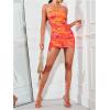 imageSOLY HUX Womens Floral Tube Dress Summer Strapless Bodycon Mini Dress Party ClubwearOrange Printed