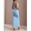 imageSOLY HUX Womens Maxi Dress Crochet Ruffle Sleeveless Backless Bodycon Long DressesSolid Light Blue