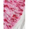 imageSOLY HUX Womens Summer Floral Corset Dress Spaghetti Strap Ruched Mesh Bodycon Vacation Mini DressesPink Floral