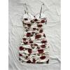 imageSOLY HUX Womens Summer Floral Corset Dress Spaghetti Strap Ruched Mesh Bodycon Vacation Mini DressesWhite Floral