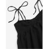 imageSOLY HUX Womens Tie Shoulder Cami Dress Spaghetti Strap Mini Summer DressesPlain Black