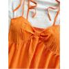 imageSOLY HUX Womens Tie Shoulder Cami Dress Spaghetti Strap Mini Summer DressesPlain Burnt Orange