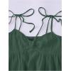 imageSOLY HUX Womens Tie Shoulder Cami Dress Spaghetti Strap Mini Summer DressesPlain Dark Green
