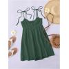 imageSOLY HUX Womens Tie Shoulder Cami Dress Spaghetti Strap Mini Summer DressesPlain Dark Green