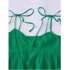 imageSOLY HUX Womens Tie Shoulder Cami Dress Spaghetti Strap Mini Summer DressesPlain Green