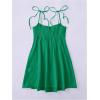 imageSOLY HUX Womens Tie Shoulder Cami Dress Spaghetti Strap Mini Summer DressesPlain Green