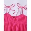 imageSOLY HUX Womens Tie Shoulder Cami Dress Spaghetti Strap Mini Summer DressesPlain Hotpink
