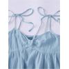 imageSOLY HUX Womens Tie Shoulder Cami Dress Spaghetti Strap Mini Summer DressesPlain Light Blue