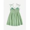 imageSOLY HUX Womens Tie Shoulder Cami Dress Spaghetti Strap Mini Summer DressesPlain Mint Green