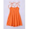 imageSOLY HUX Womens Tie Shoulder Cami Dress Spaghetti Strap Mini Summer DressesPlain Orange