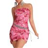 imageSOLY HUX Womens Floral Tube Dress Summer Strapless Bodycon Mini Dress Party ClubwearHot Pink Floral