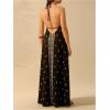 imageSOLY HUX Womens Boho Floral Print Maxi Dress Halter Backless Flowy Long Vacation Beach Summer DressesBlack Tribal