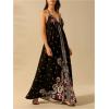 imageSOLY HUX Womens Boho Floral Print Maxi Dress Halter Backless Flowy Long Vacation Beach Summer DressesBlack Tribal