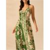imageSOLY HUX Womens Boho Floral Print Maxi Dress Halter Backless Flowy Long Vacation Beach Summer DressesGreen Floral