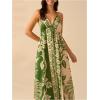 imageSOLY HUX Womens Boho Floral Print Maxi Dress Halter Backless Flowy Long Vacation Beach Summer DressesGreen Floral