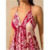 imageSOLY HUX Womens Boho Floral Print Maxi Dress Halter Backless Flowy Long Vacation Beach Summer DressesMulti Floral