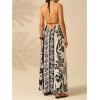 imageSOLY HUX Womens Boho Floral Print Maxi Dress Halter Backless Flowy Long Vacation Beach Summer DressesMulticoloured Floral