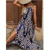imageSOLY HUX Womens Boho Halter Neck Maxi Dress Sleeveless High Slit Backless Beach Vacation Flowy DressesMulticolor