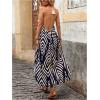 imageSOLY HUX Womens Boho Halter Neck Maxi Dress Sleeveless High Slit Backless Beach Vacation Flowy DressesMulticolor