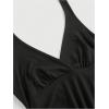 imageSOLY HUX Womens Cheetah Print Dress Y2k Sexy Leopard Halter V Neck Bodycon Mini Dress Party Club DressesPure Black