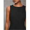 imageSOLY HUX Womens Plaid Button Down Dress Crew Neck Sleeveless Tie Back Work Office Mini DressesSolid Black
