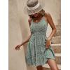 imageSOLY HUX Womens Summer Dress Ditsy Floral Print Spaghetti Strap Flowy Cami Dresses SundressesGreen