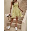 imageSOLY HUX Womens Summer Dress Ditsy Floral Print Spaghetti Strap Flowy Cami Dresses SundressesLime Green Floral