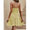 imageSOLY HUX Womens Summer Dress Ditsy Floral Print Spaghetti Strap Flowy Cami Dresses SundressesLime Green Floral