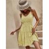 imageSOLY HUX Womens Summer Dress Ditsy Floral Print Spaghetti Strap Flowy Cami Dresses SundressesLime Green Floral
