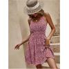 imageSOLY HUX Womens Summer Dress Ditsy Floral Print Spaghetti Strap Flowy Cami Dresses SundressesRed Floral