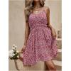 imageSOLY HUX Womens Summer Dress Ditsy Floral Print Spaghetti Strap Flowy Cami Dresses SundressesRed Floral