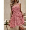 imageSOLY HUX Womens Summer Dress Ditsy Floral Print Spaghetti Strap Flowy Cami Dresses SundressesRed and White Floral
