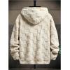 imageSOLY HUX Hoodies for Men Letter Graphic Pullover Hoodie Sherpa Embroidery Long Sleeve Fleece Hooded SweatshirtBeige Letter