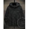 imageSOLY HUX Hoodies for Men Letter Graphic Pullover Hoodie Sherpa Embroidery Long Sleeve Fleece Hooded SweatshirtBlack Letter