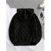 imageSOLY HUX Hoodies for Men Letter Graphic Pullover Hoodie Sherpa Embroidery Long Sleeve Fleece Hooded SweatshirtBlack Letter